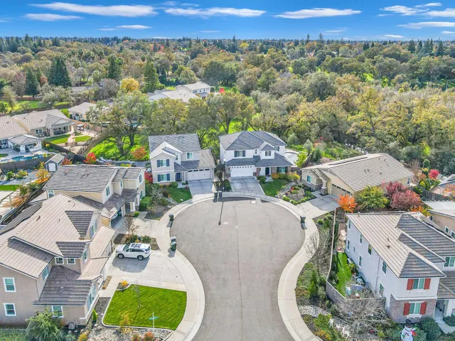 an aerial view of multiple house
