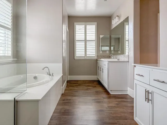 a close up view of closet