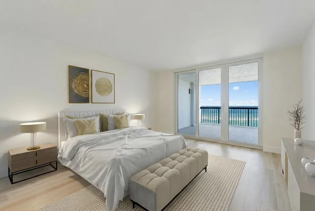 an aerial view of houses with outdoor space