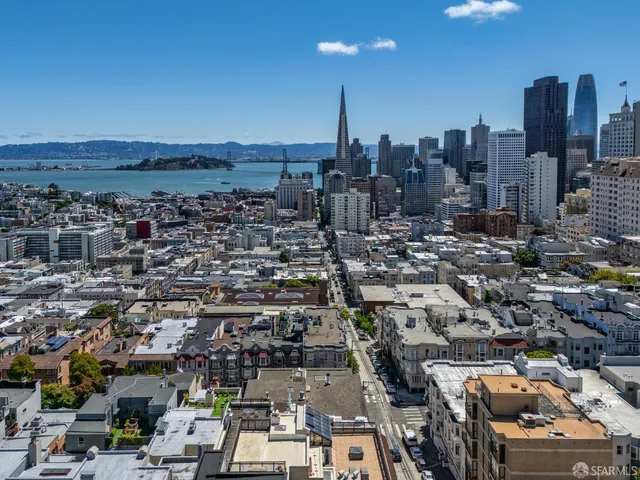 an aerial view of a city