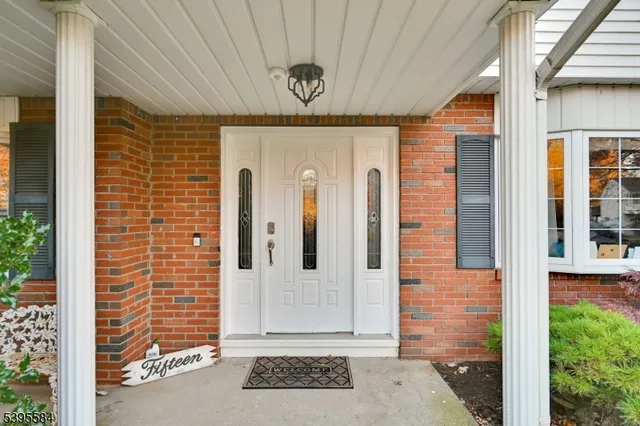 a view of a entryway door front of house