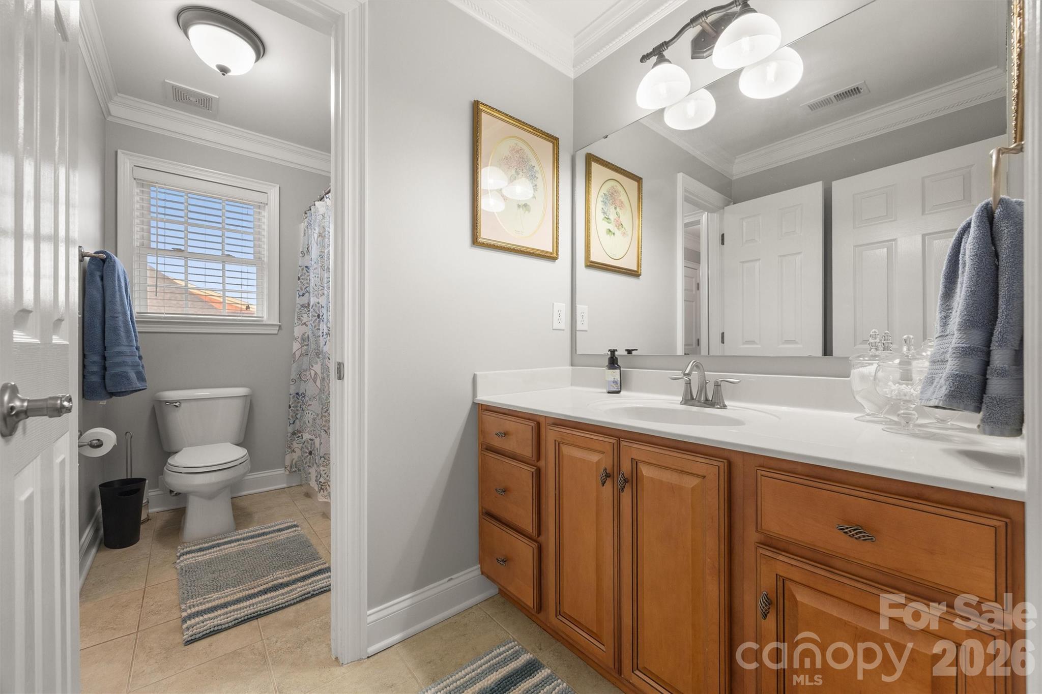 1177 Springlake Road York, SC 29745 - Photo 35 of 48 a bathroom with a double vanity sink and a mirror