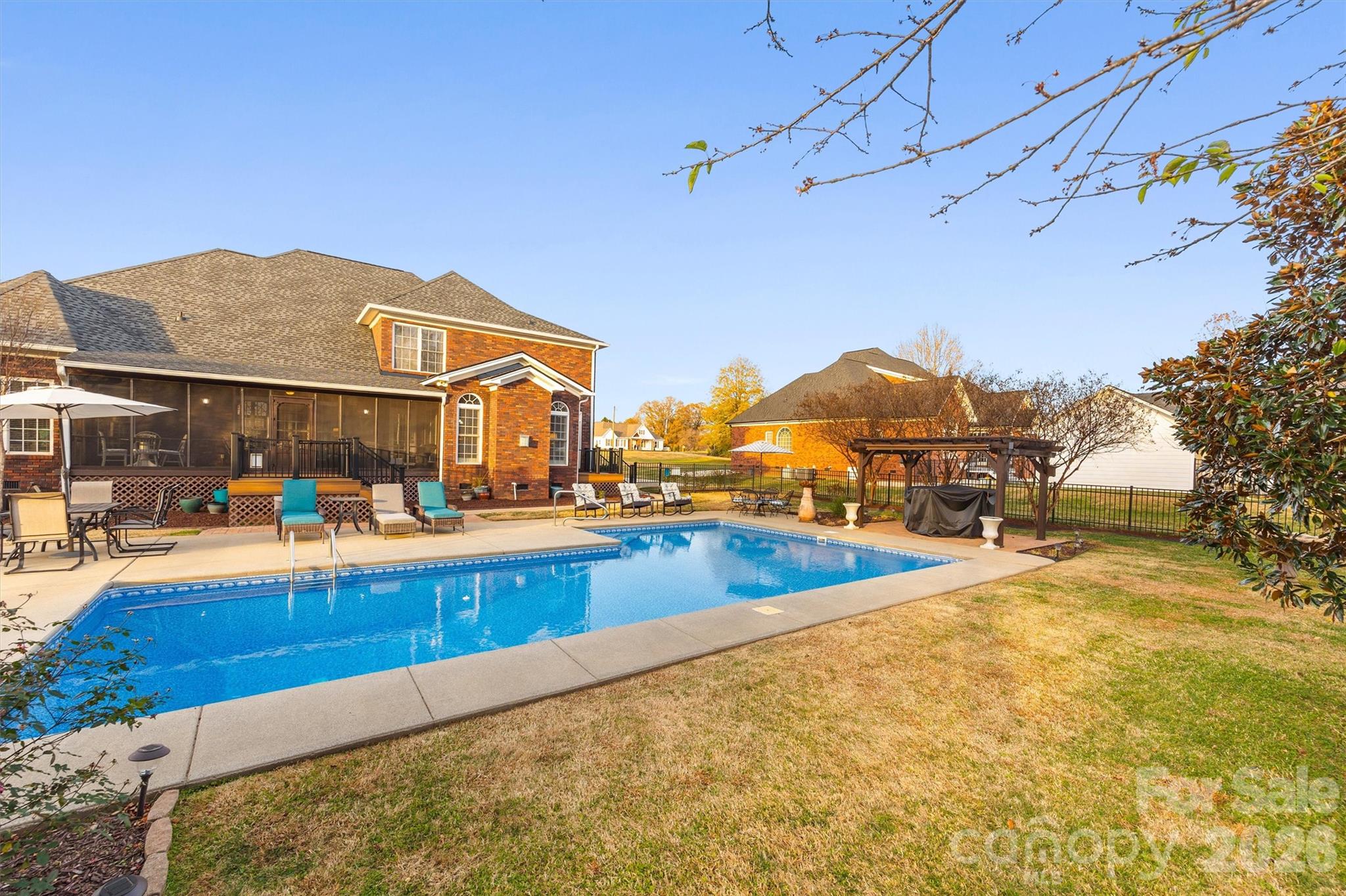1177 Springlake Road York, SC 29745 - Photo 42 of 48 a view of a house with swimming pool