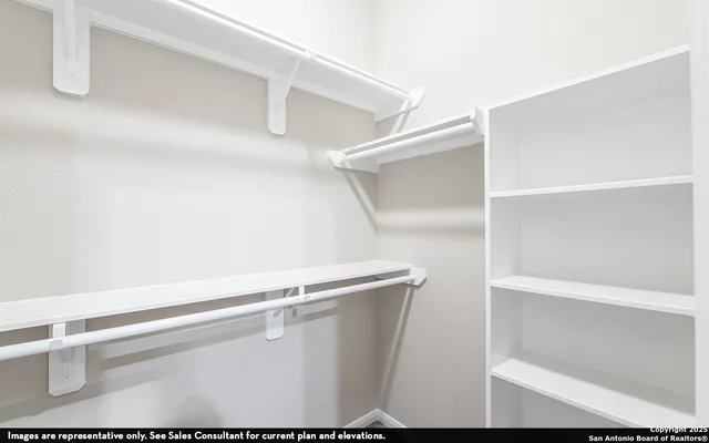 a close view of closet