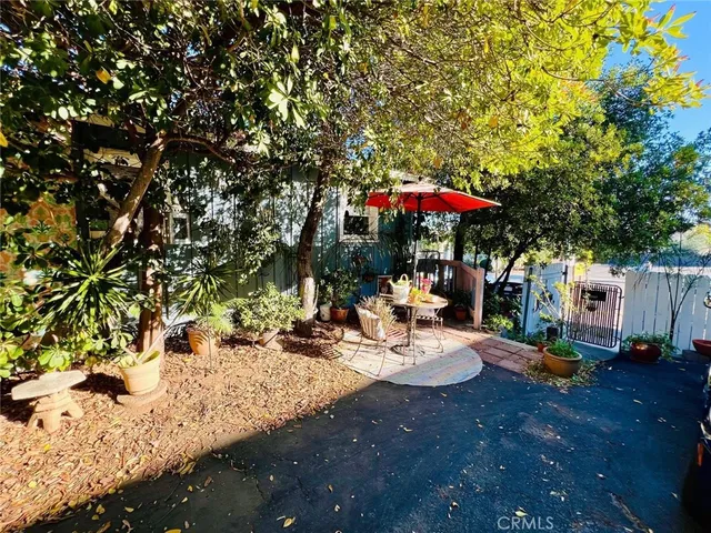 a view of the house with yard and tree s