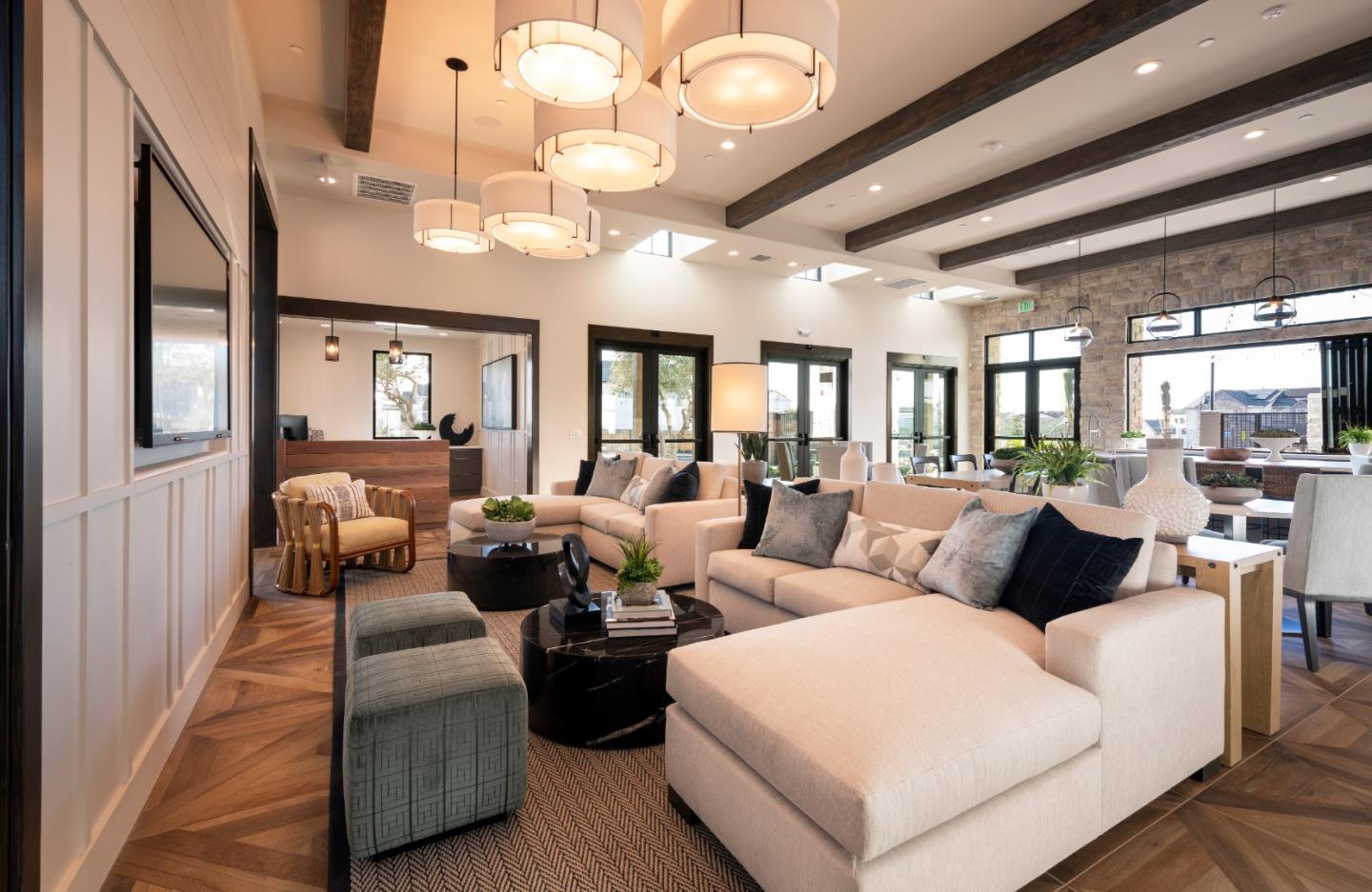 480 Lassen Way Marina, CA 93933 - Photo 14 of 19 a living room with furniture and a large mirror with potted plants