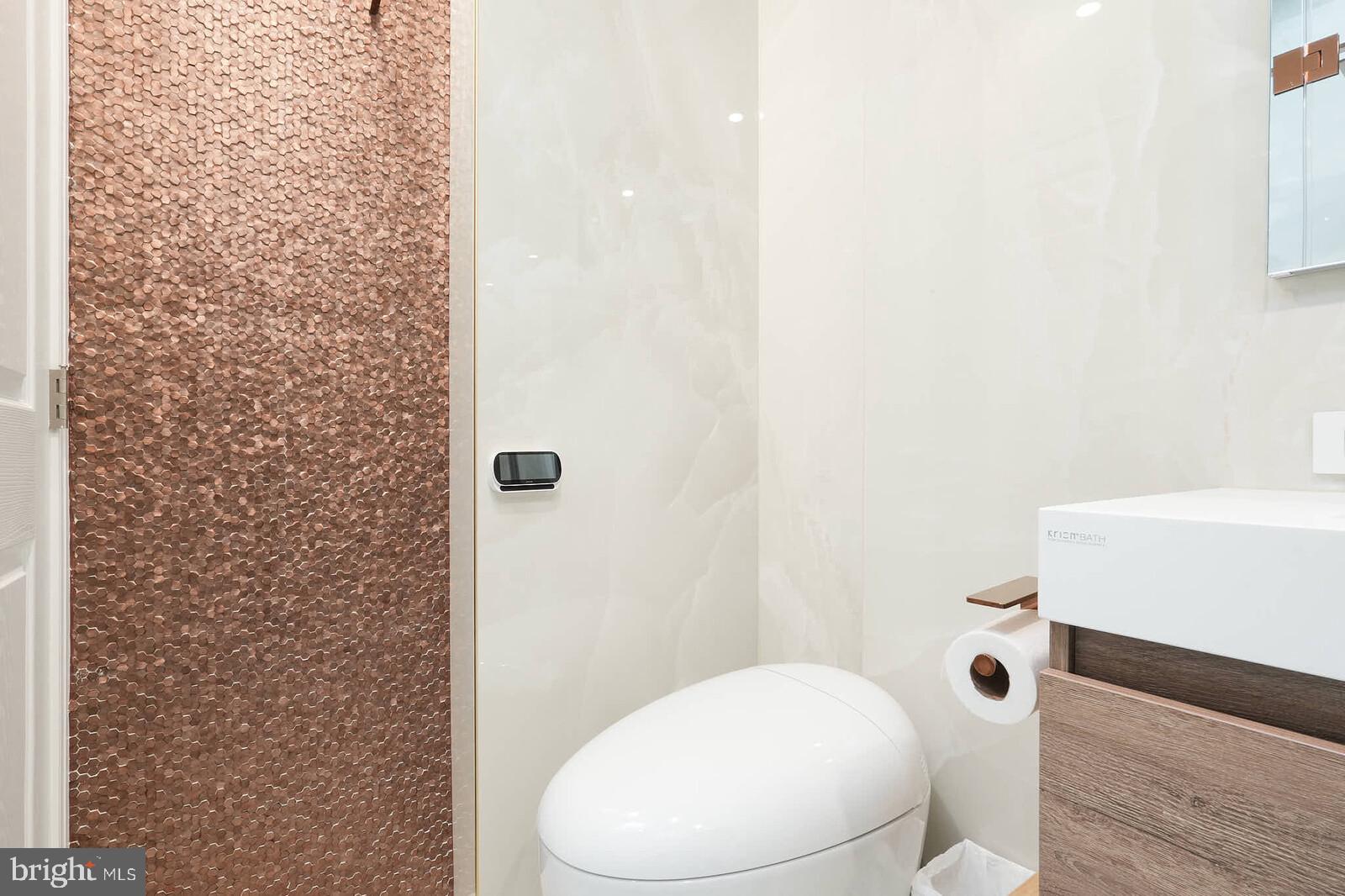 3332 Dent Place Northwest Washington, DC 20007 - Photo 18 of 46 Sleek modern bathroom with elegant finishes.