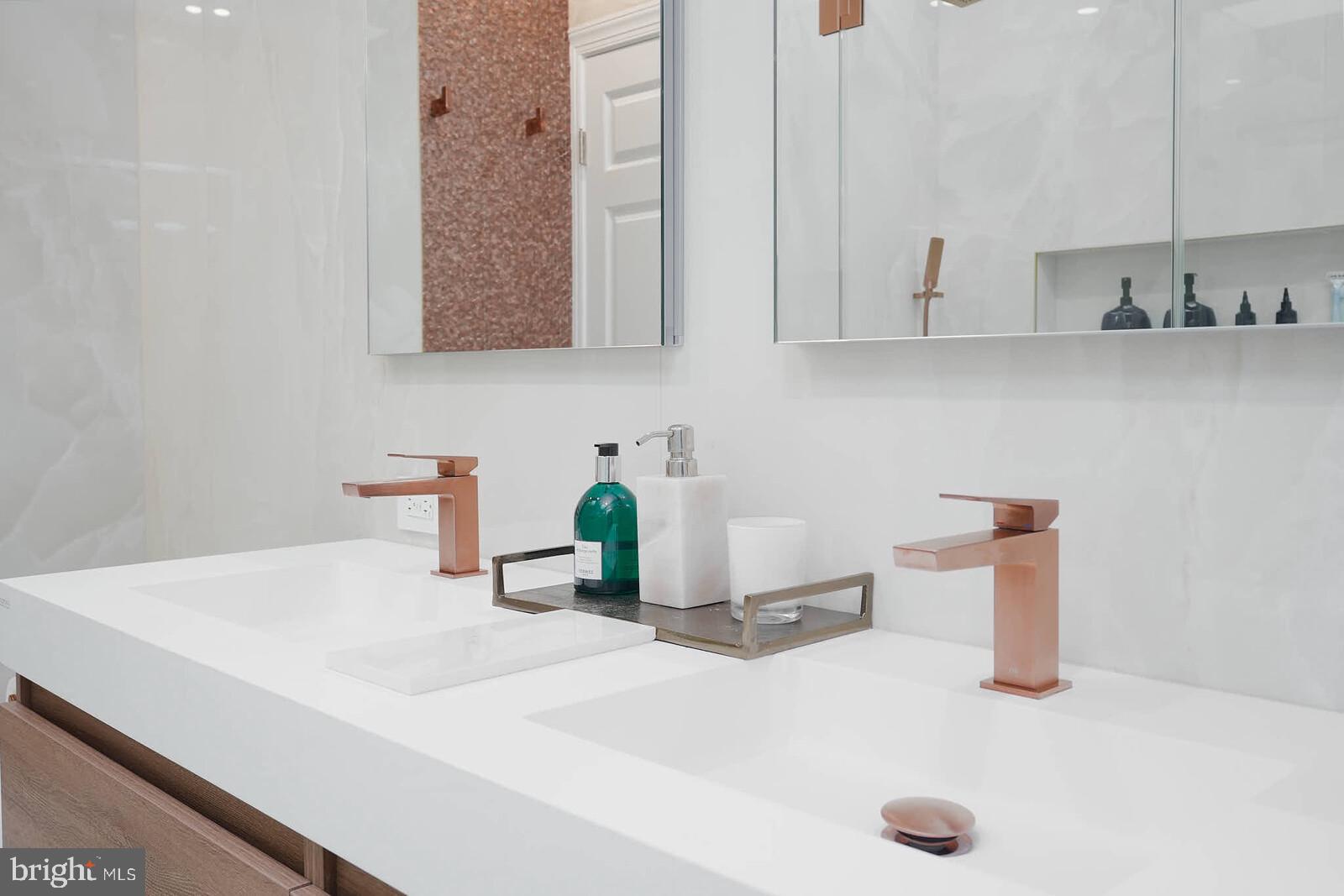 3332 Dent Place Northwest Washington, DC 20007 - Photo 19 of 46 Sleek modern bathroom with elegance.