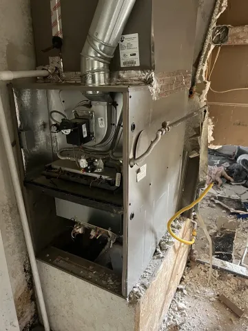 a close view of water heater