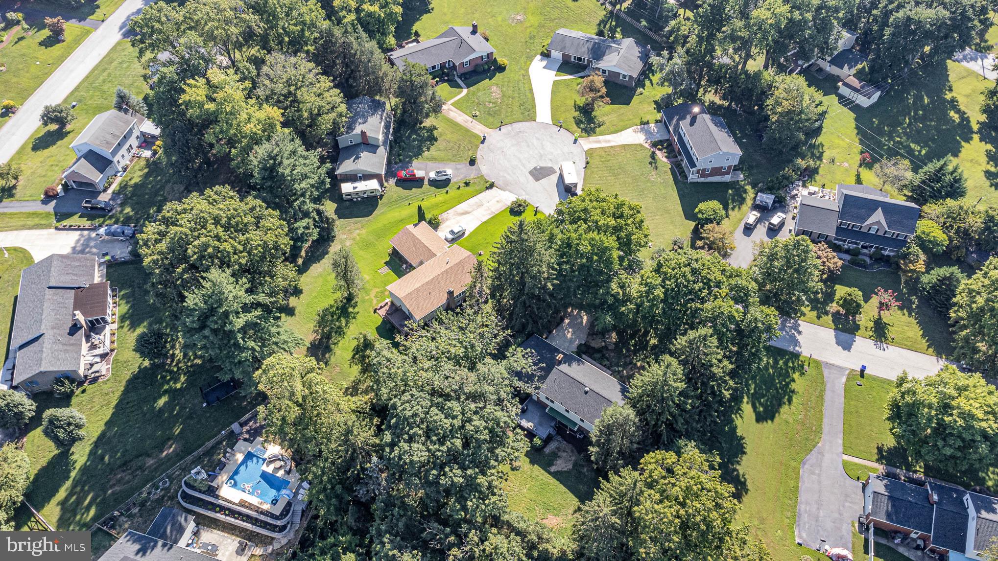409 Fieldstone Court Fallston, MD 21047 - Photo 45 of 53 an aerial view of residential house with outdoor space and swimming pool