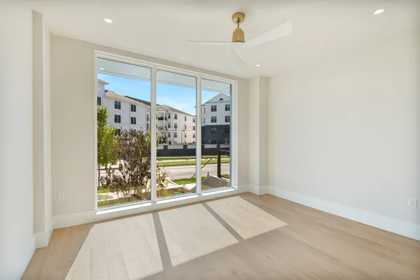 a view of an empty room and window