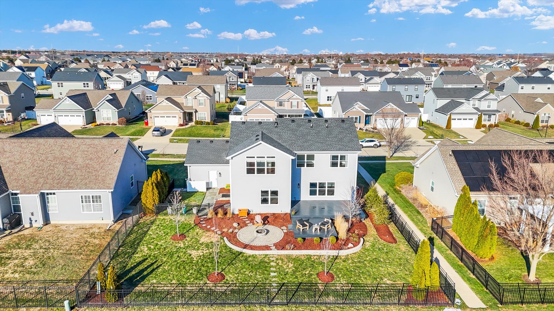 313 London Way Savoy, IL 61874 - Photo 74 of 85 an aerial view of residential houses with outdoor space and swimming pool
