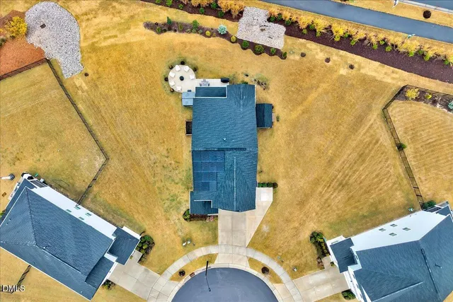a view of a city with lawn chairs