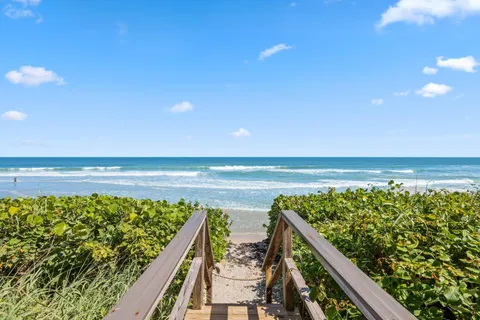 a view of an ocean from a balcony