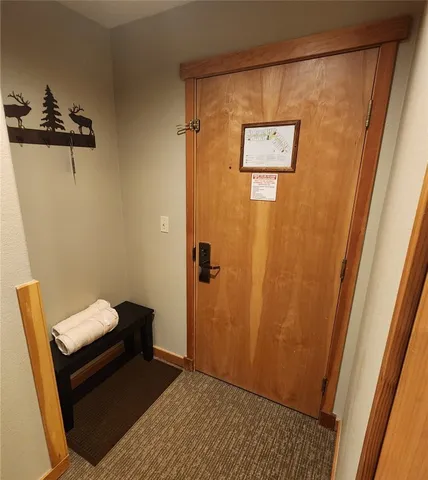 a view of a hallway with a elevator