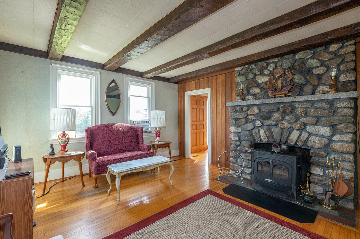 94 Joy Road Lincolnville, ME 04849 - Photo 9 of 50 Living room w/wood stove