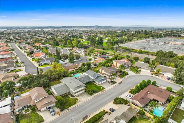 an aerial view of residential building with outdoor space