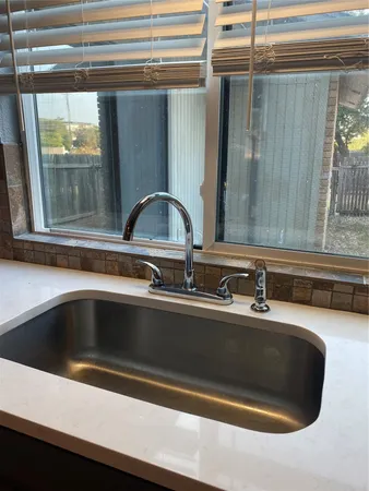a close view of sink and tap