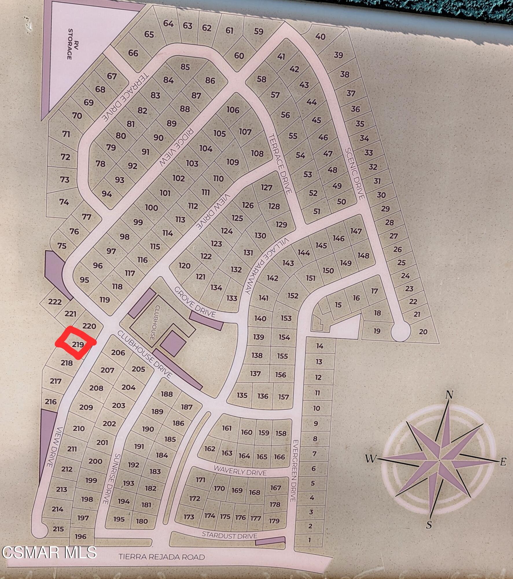 195 Tierra Rejada Road, Unit 219 Simi Valley, CA 93065 - Photo 26 of 27 Site Map 219