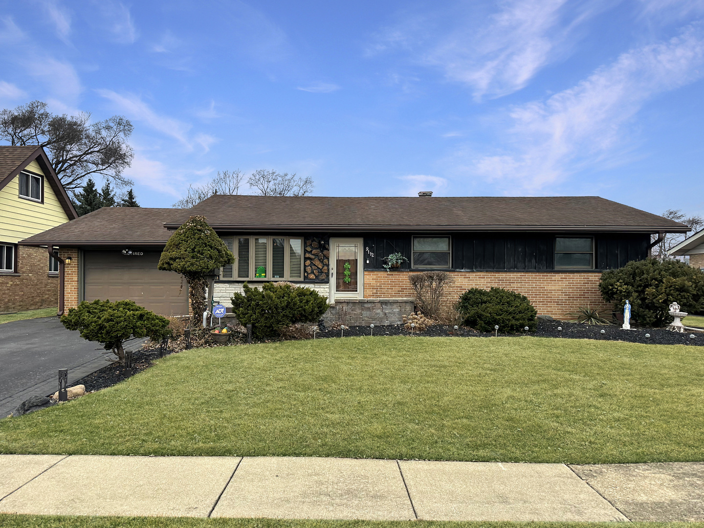 a view of a house with garden