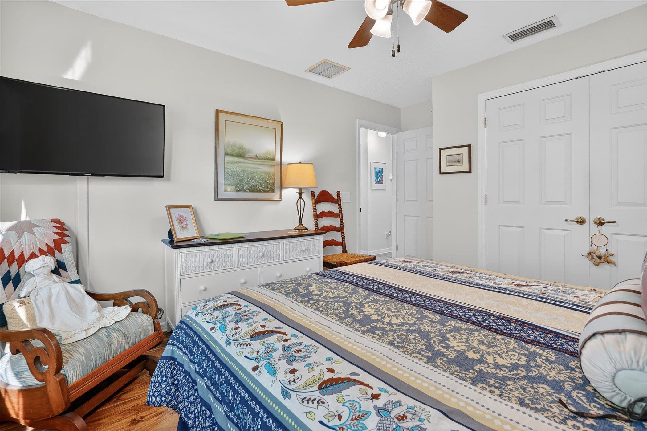 229 Yale Road St. Augustine, FL 32086 - Photo 33 of 47 Bedroom with ceiling fan and a closet