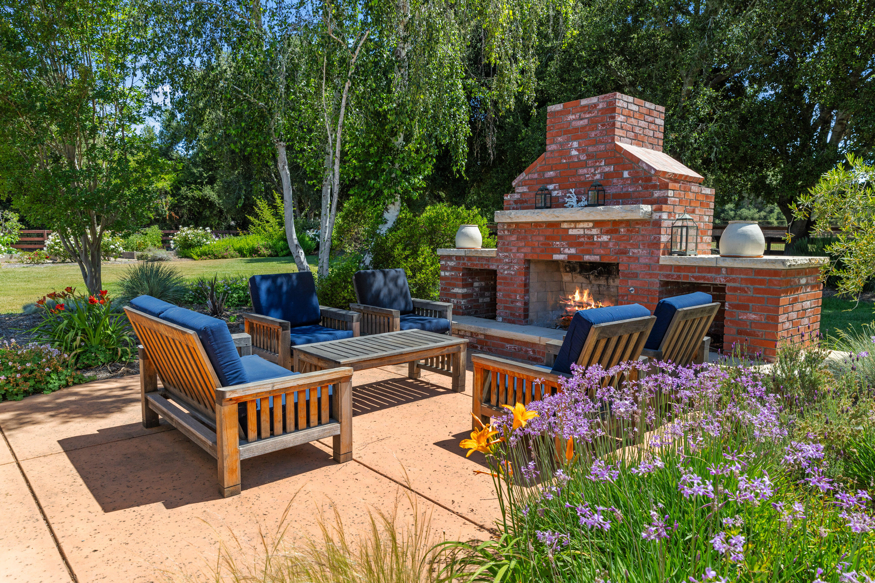 1642 Alamo Pintado Road Solvang, CA 93463 - Photo 21 of 85 a view of a house with backyard and sitting area