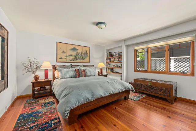 a view of a yard with furniture