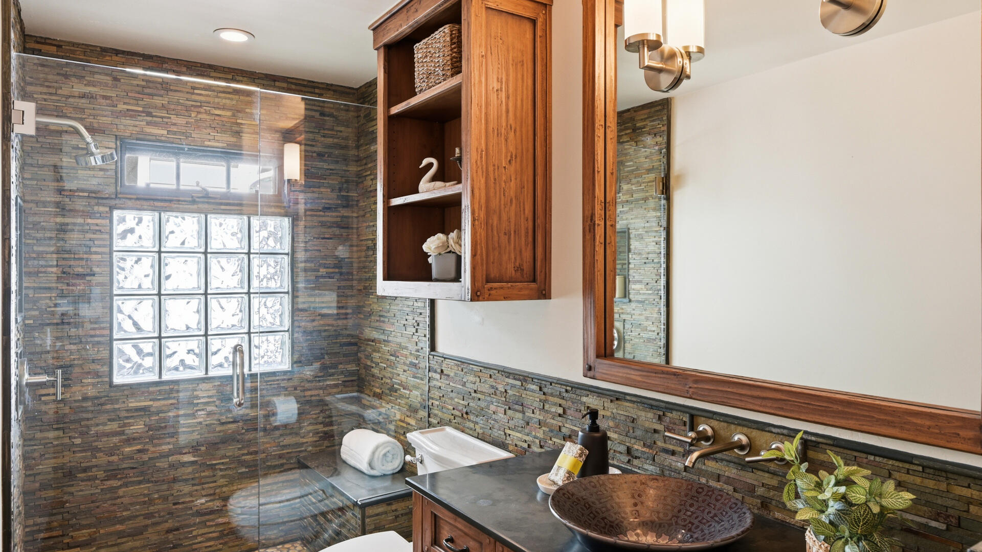 1642 Alamo Pintado Road Solvang, CA 93463 - Photo 51 of 85 a bathroom with a sink and a mirror