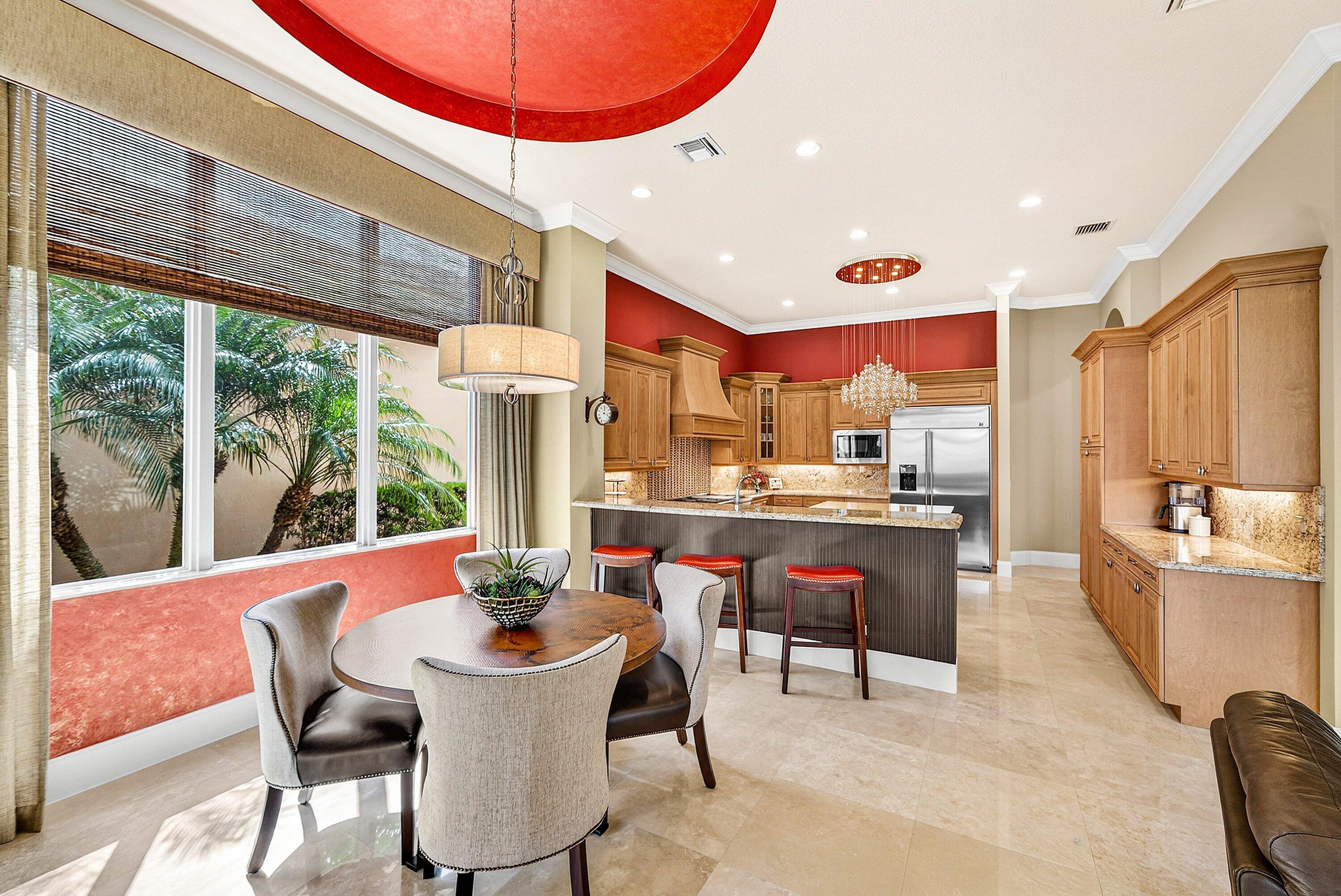 6445 Montesito Street Boca Raton, FL 33496 - Photo 22 of 86 a view of a dining room with furniture window and outside view
