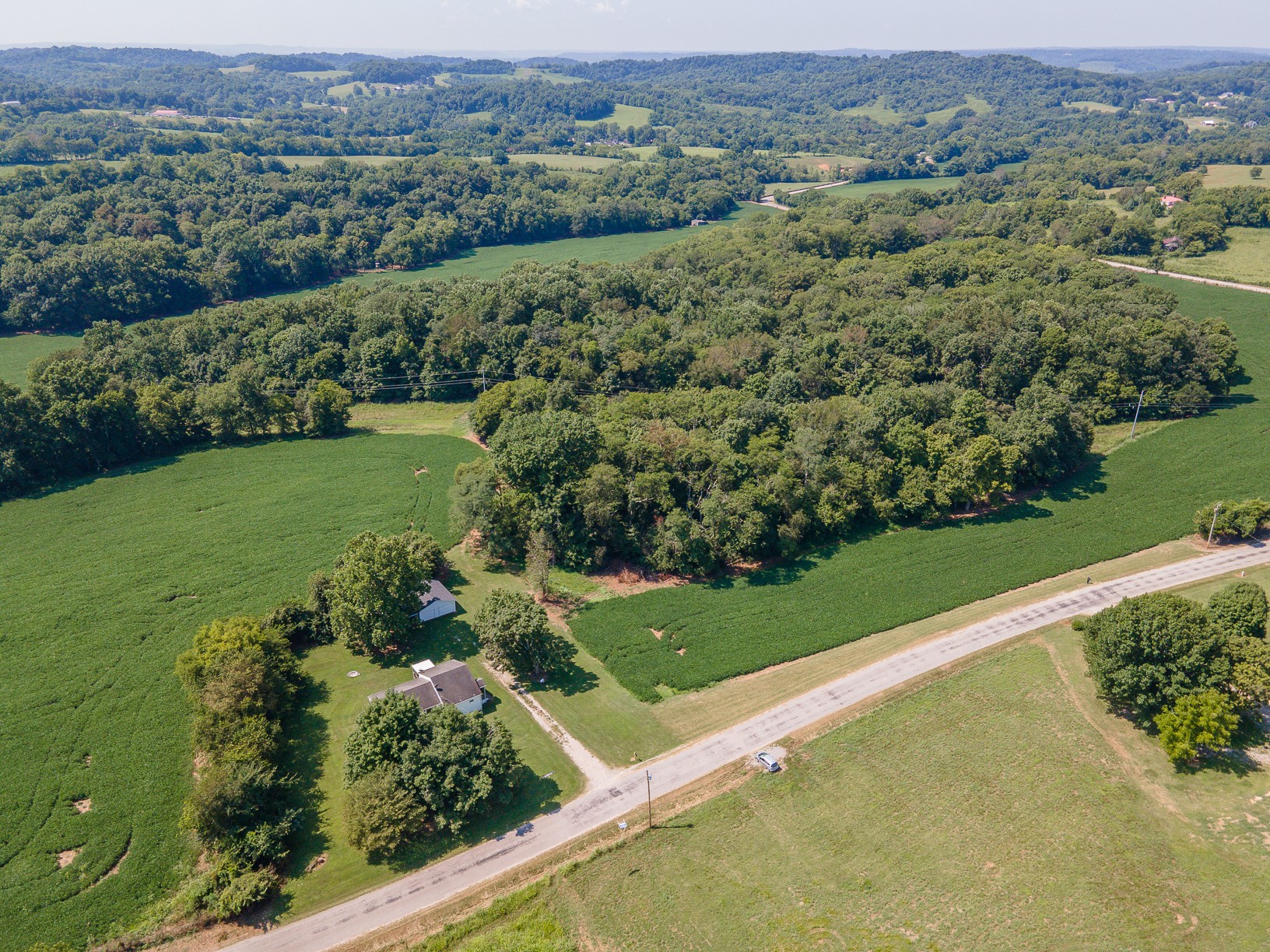 3308 Craig Bridge Road Williamsport, TN 38487 - Photo 37 of 45 an aerial view of green landscape with trees houses and mountain view