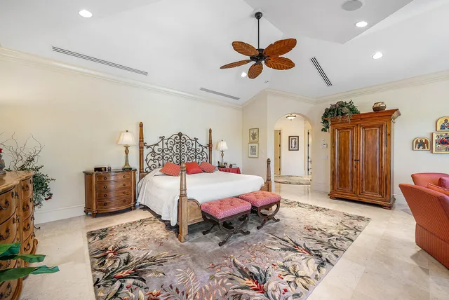 a view of a swimming pool with an ocean view