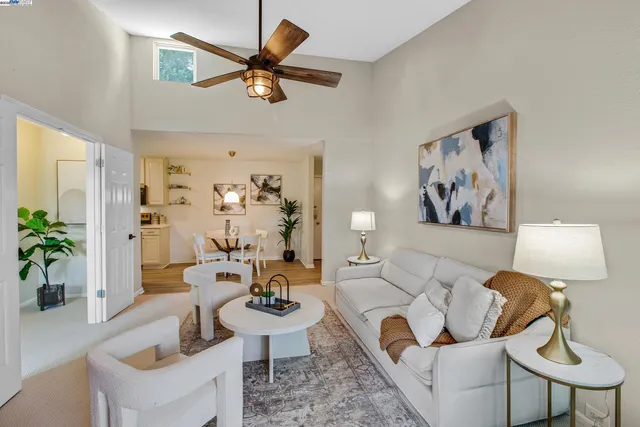 a balcony view with a couch