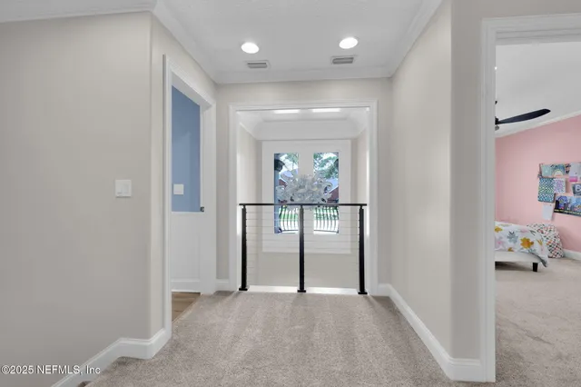 a view of a park with slide