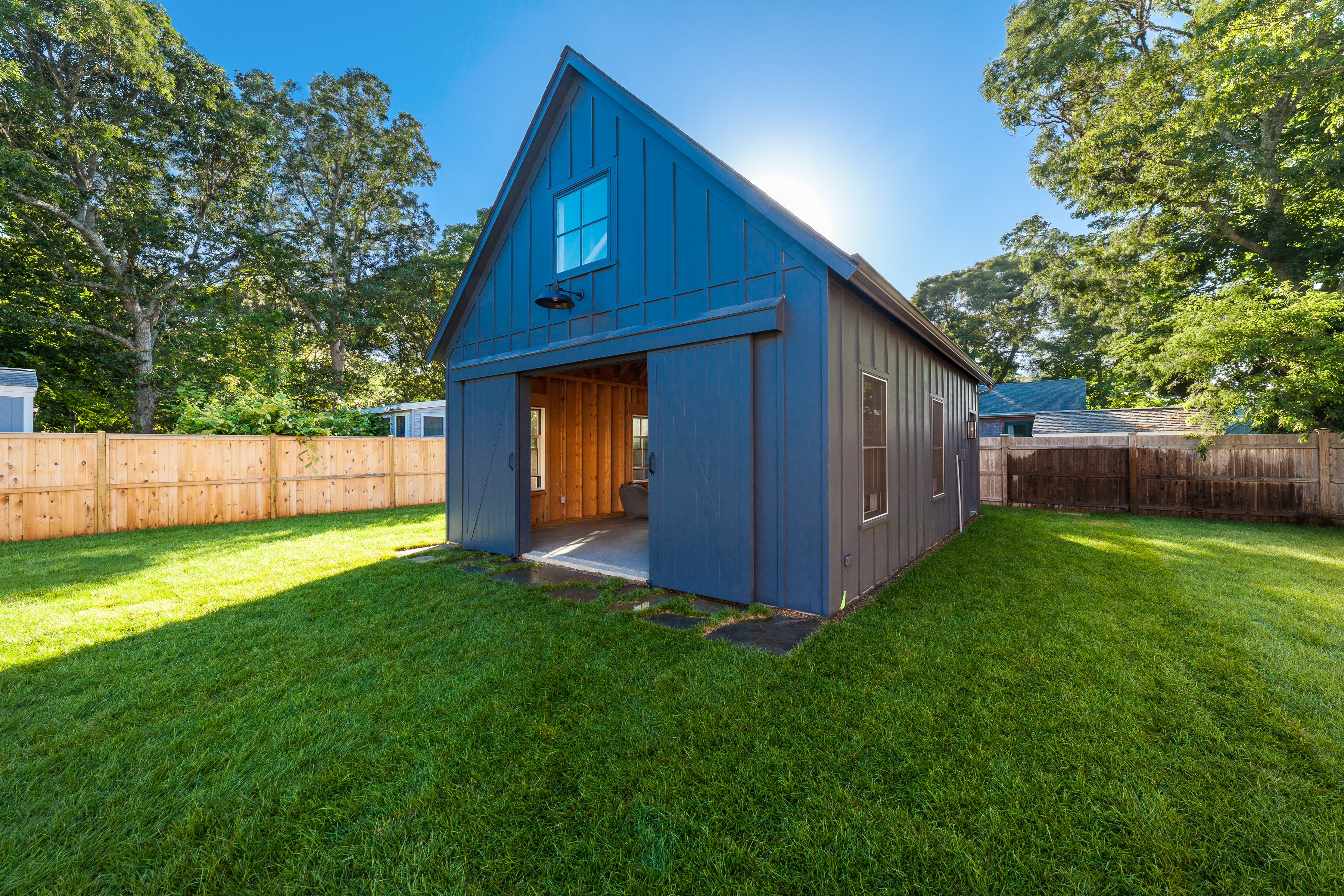 38 Pinehurst Road Edgartown, MA 02539 - Photo 35 of 38 a view of backyard with barn and a yard