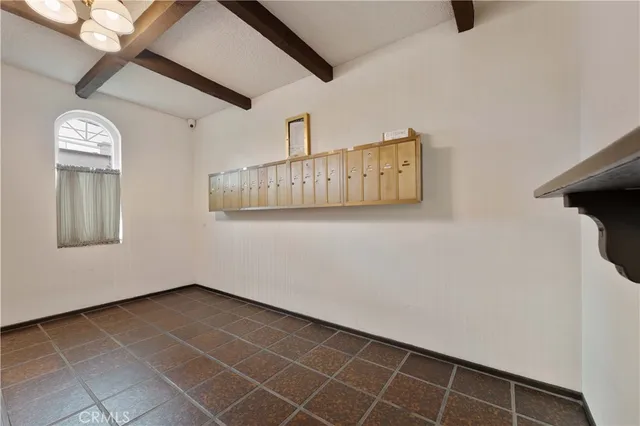 a aerial view of a house with a garden