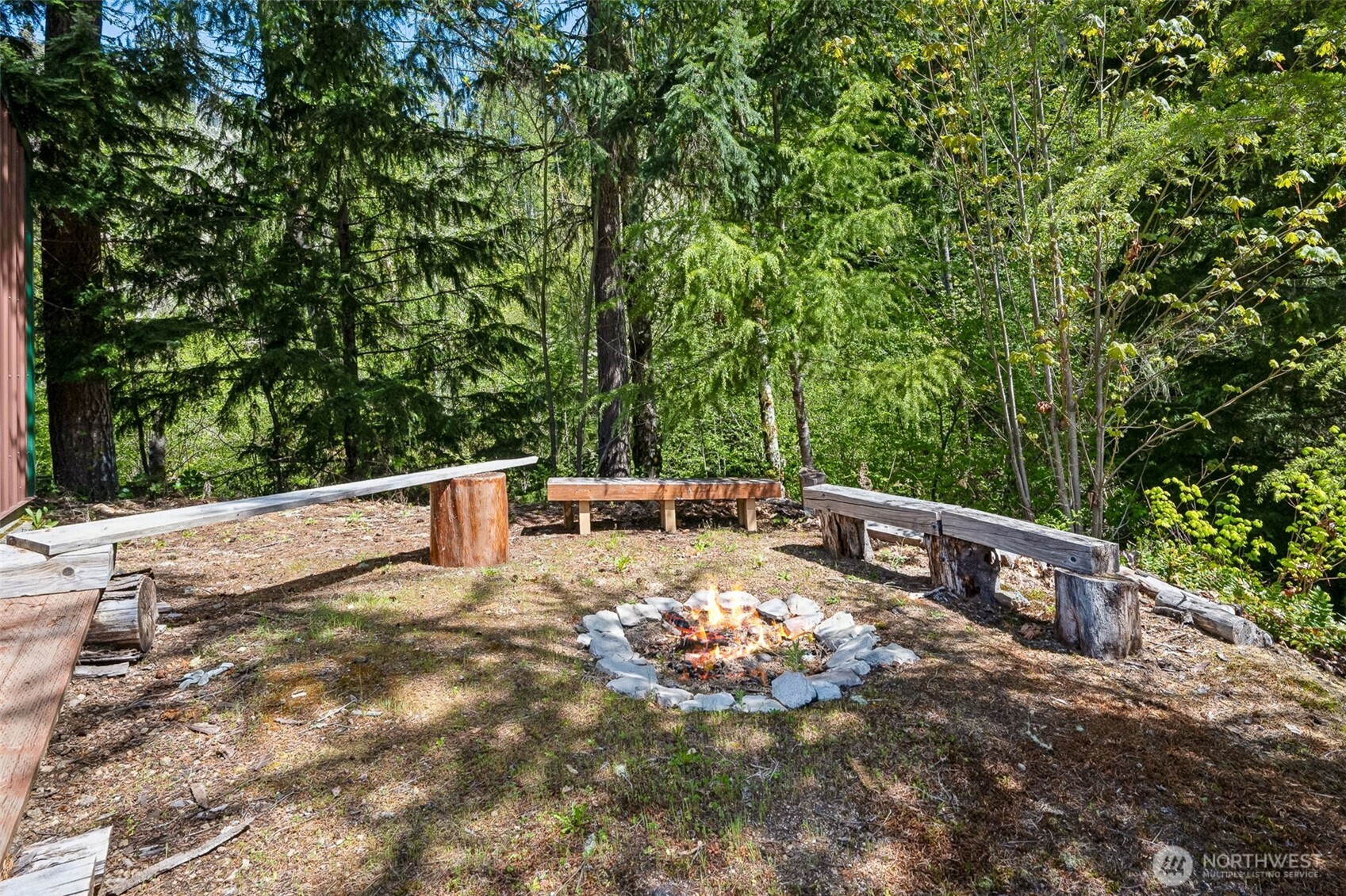 0 Boyd Road Randle, WA 98377 - Photo 29 of 39 a view of a chairs and table in the backyard