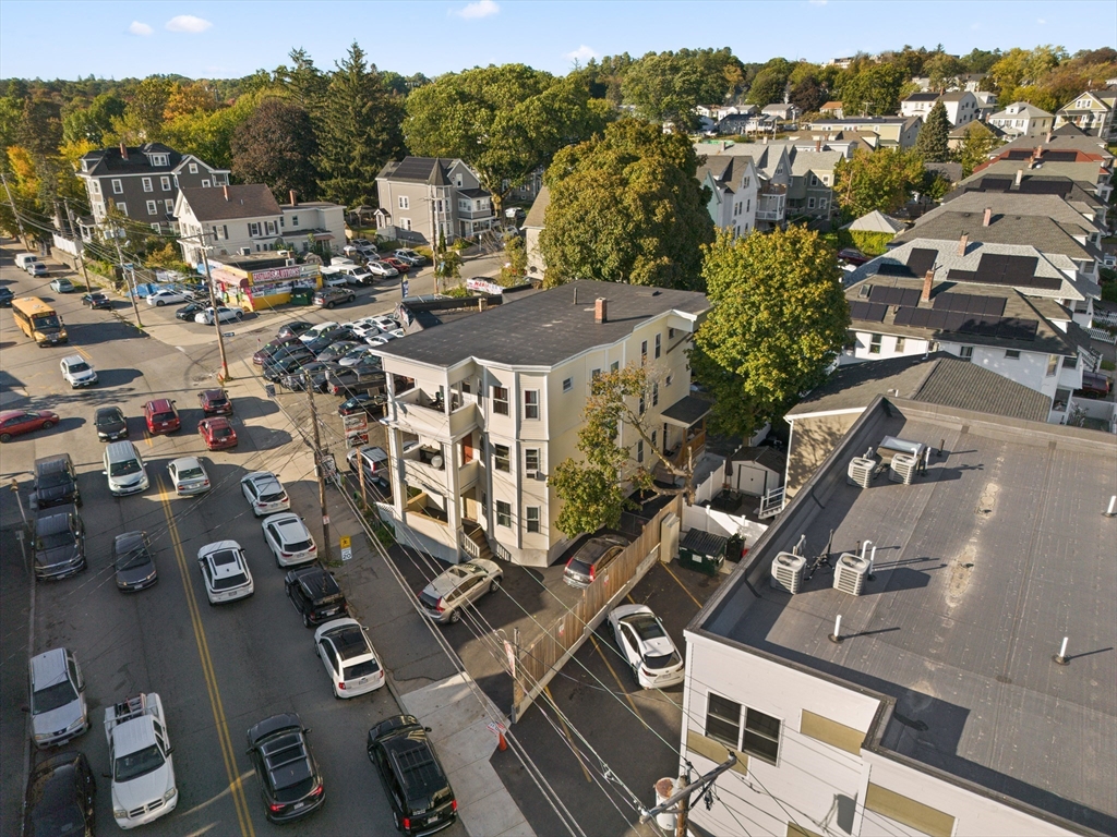 an aerial view of multiple house