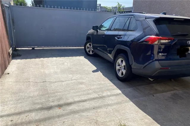a car parked in garage