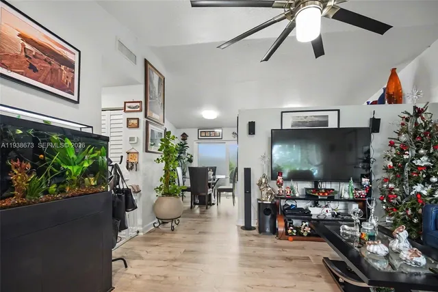a living room filled with furniture