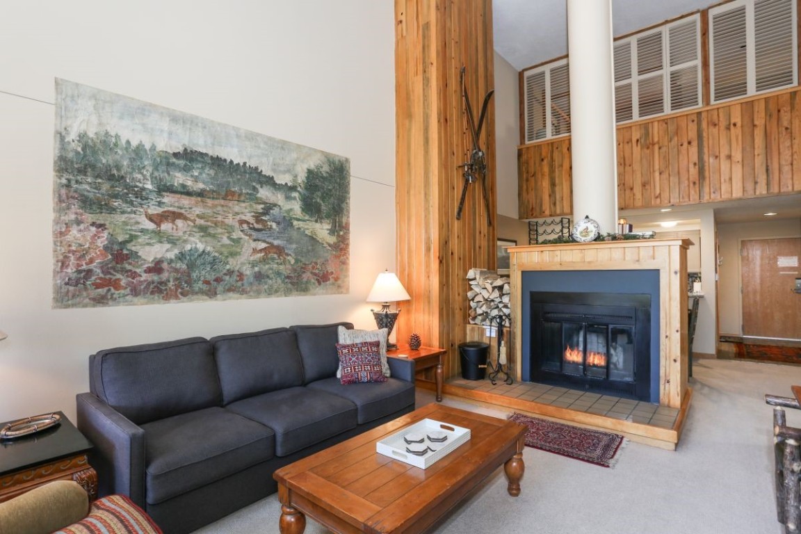 21680 Highway 6, Unit 2058 Keystone, CO 80435 - Photo 3 of 33 a living room with furniture a fireplace and a large window