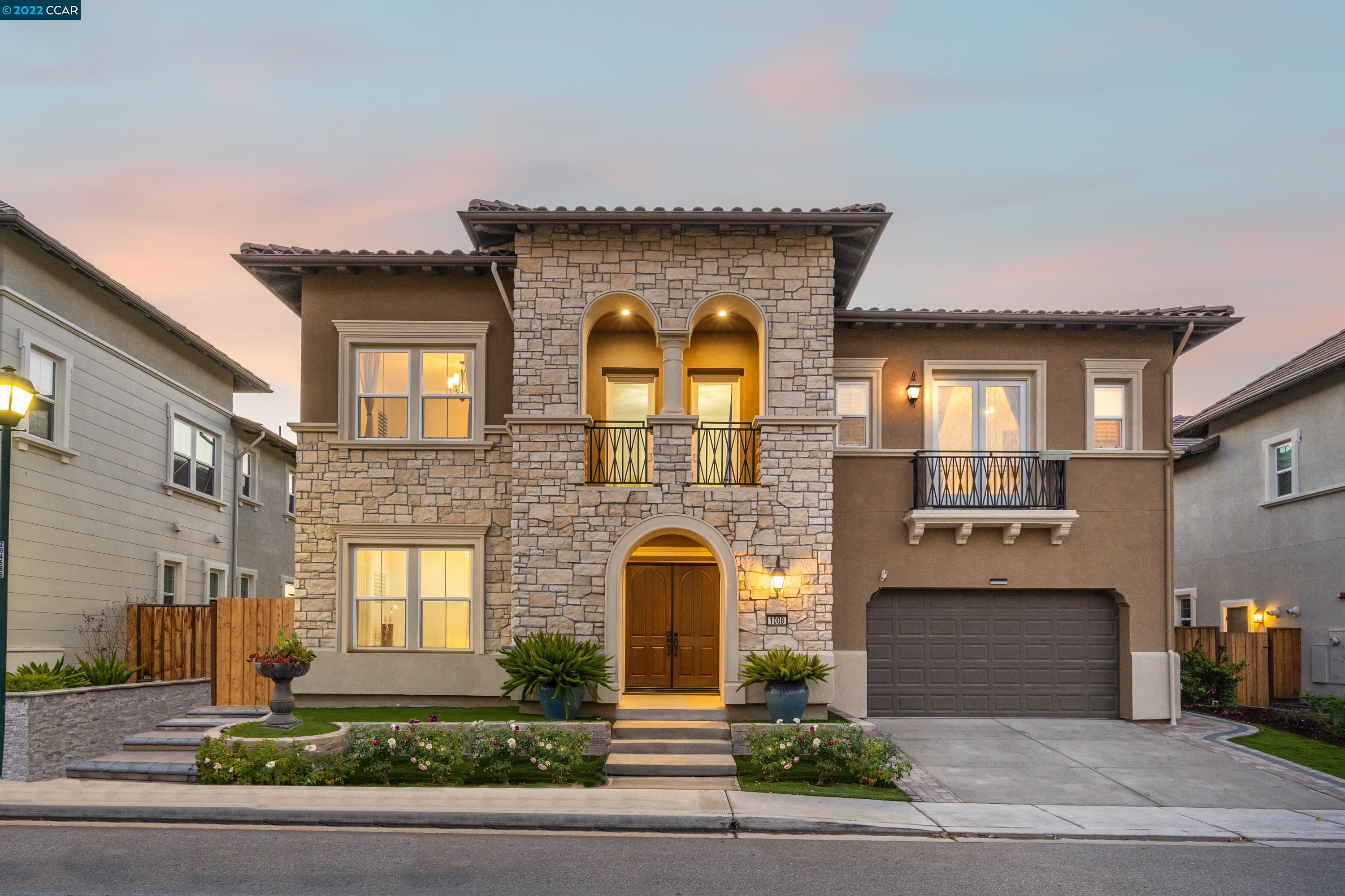 a front view of a house