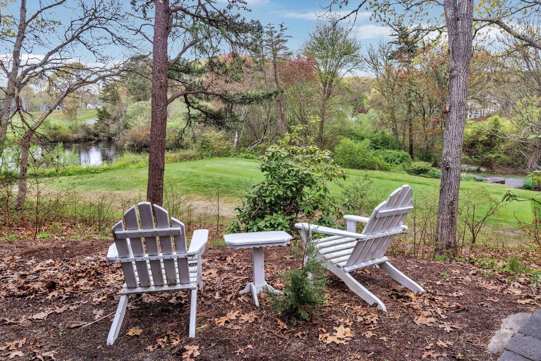15 Greensward Road Mashpee, MA 02649 - Photo 24 of 27 a view of a chairs and table in backyard