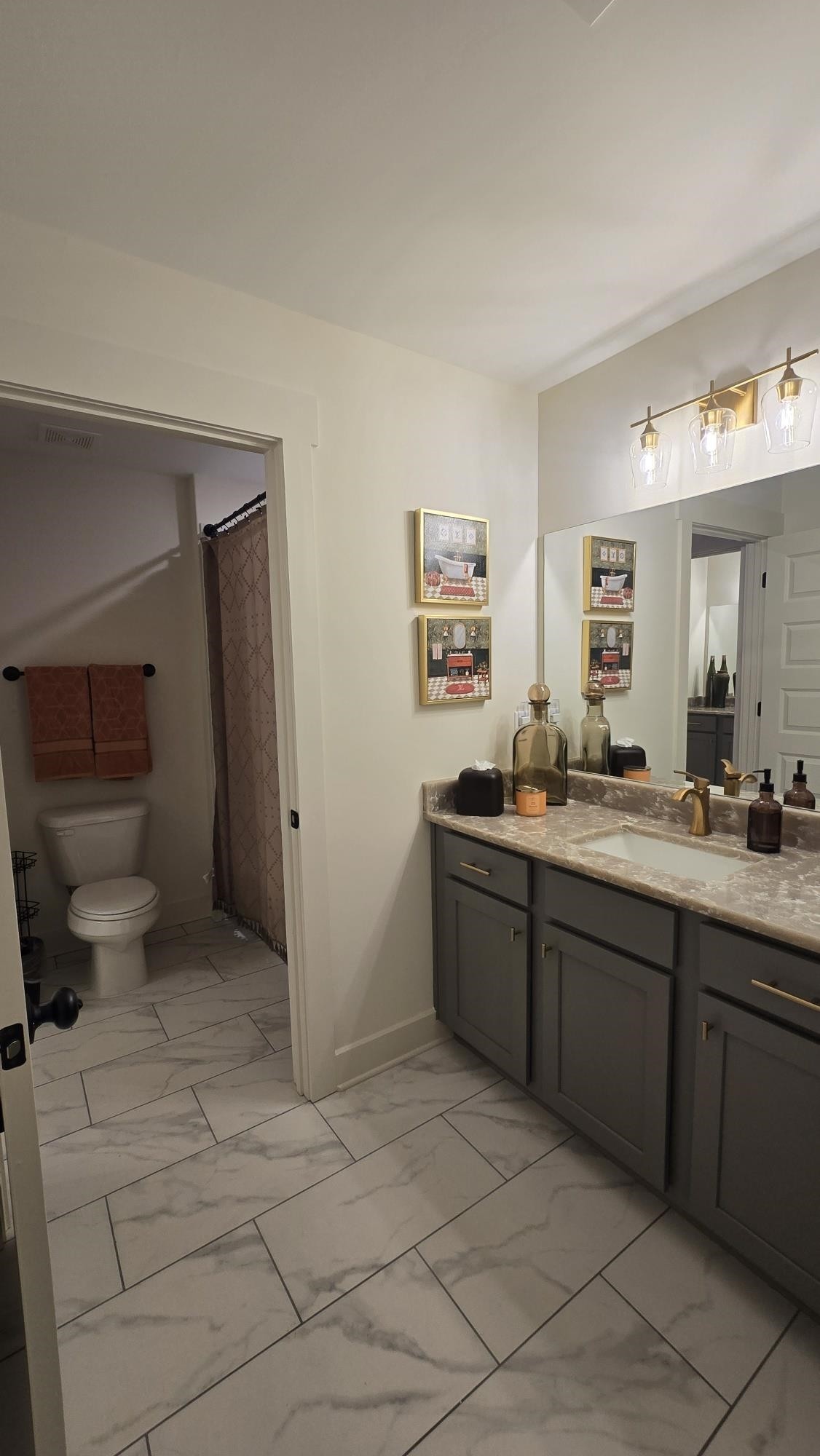 11200 Shelby Post Road Collierville, TN 38017 - Photo 25 of 29 a spacious bathroom with a granite countertop sink a toilet and mirror