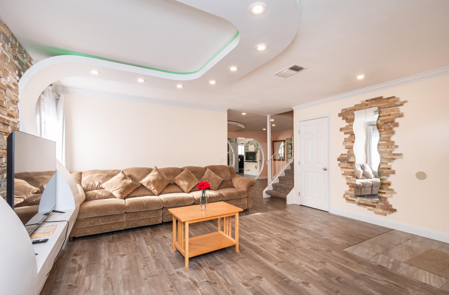 6851 Aleta Way Sacramento, CA 95842 - Photo 6 of 45 a living room with furniture and wooden floor