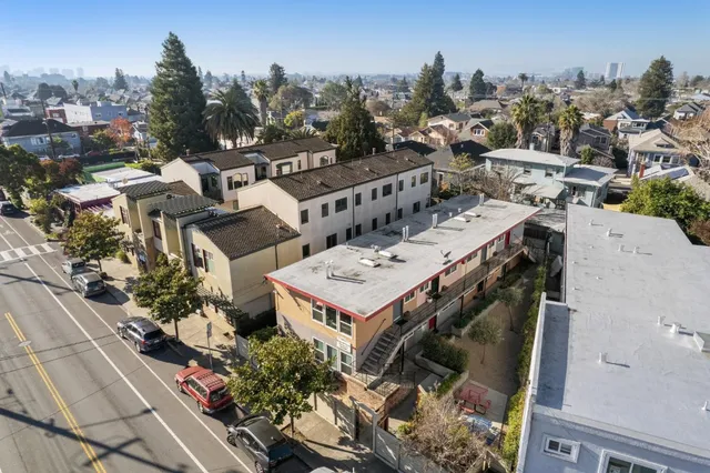 an aerial view of multiple house