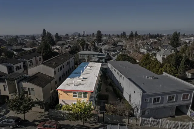 an aerial view of multiple house