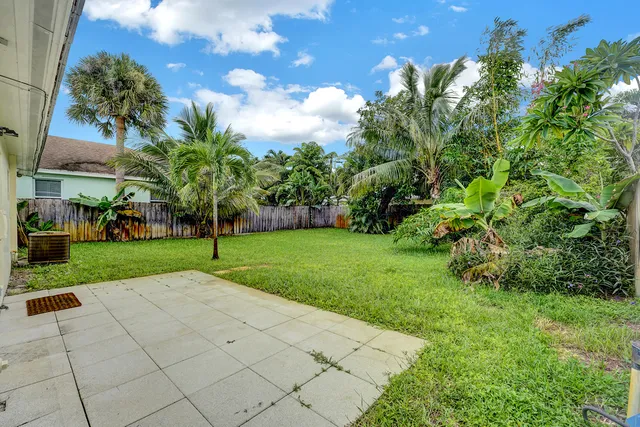 a view of a backyard