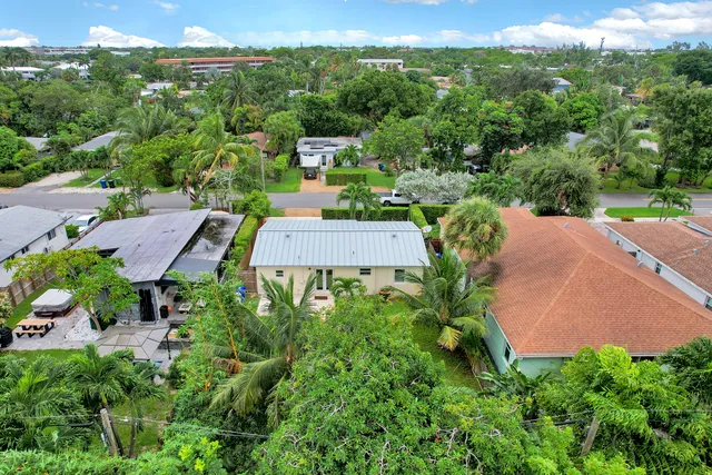 a house view with a garden space