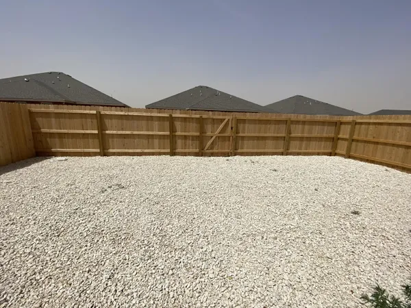 a view of wooden fence