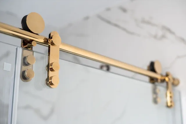 a view of small space with wooden floor